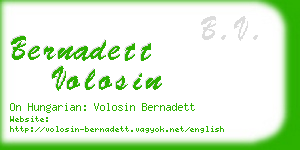 bernadett volosin business card